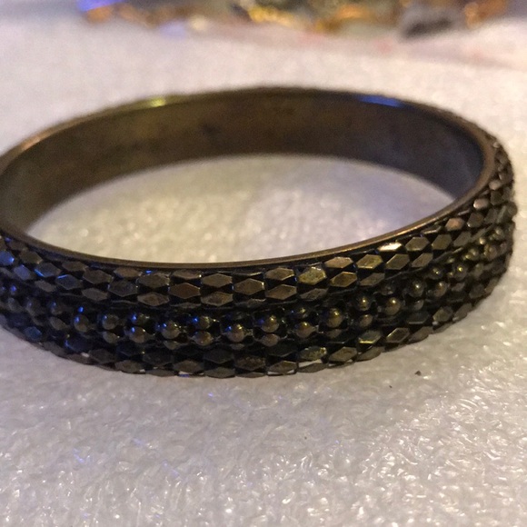 Mesh brass bangle - Picture 3 of 3